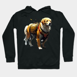 Loyal Protector - Golden Retriever in Samurai Armor Hoodie